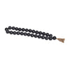 Sagebrook Home 17512-01 Wood, 32", 2"ouble Beaded Garland withTassel, Black