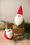 Kalalou CHB2018 Fat Felt Santas Set of 2