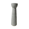 Sagebrook Home 12912-23 Ceramic, 14" Spike Candle Holder White/Gold