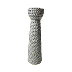 Sagebrook Home 12912-23 Ceramic, 14" Spike Candle Holder White/Gold