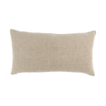 Benzara Fabric Pillow with Leatherette Accents, Cream and Brown
