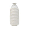 Sagebrook Home 13922-25 Ceramic, 12" Dimpled Vase, Oatmeal