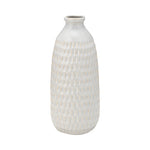 Sagebrook Home 13922-25 Ceramic, 12" Dimpled Vase, Oatmeal