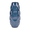 Sagebrook Home 18376-06 Stoneware, 17" Circle Embossed Vase, Navy
