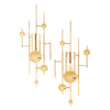 Imax Worldwide Home SG Gold Wall Sconces - Set of 2