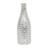 Sagebrook Home 17680-04 Glass, 15" Mosaic Vase, White