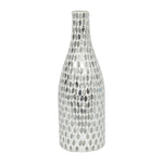 Sagebrook Home 17680-04 Glass, 15" Mosaic Vase, White