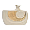 Sagebrook Home 18270-02 Metal, 13" Embossed Swirl Vase, Gold/Nude
