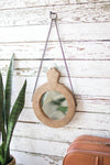 Kalalou NMCC1074 Repurposed Wooden Chakla Mirror With Chain