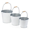 Imax Worldwide Home Ernie Enamel Buckets - Set of 3, Ast 2