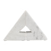 Sagebrook Home 17472 Marble, Set of 2 6" Right Triangle Bookends, White