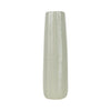 Sagebrook Home 18627-06 Ceramic, 16" Etched Lines Cylinder Vase, Cucumber