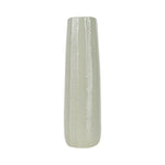 Sagebrook Home 18627-06 Ceramic, 16" Etched Lines Cylinder Vase, Cucumber