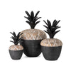 Imax Worldwide Home Silvia Wood and Metal Decorative Pineapples - Set of 3