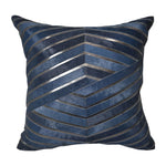 Sagebrook Home 60034 20X20" Leather, Herringbone Metalic Decorative Pil