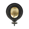 Sagebrook Home 18507-02 Metal, 12" Round Votive Holder, Black/Gold