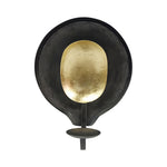 Sagebrook Home 18507-02 Metal, 12" Round Votive Holder, Black/Gold