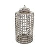 Sagebrook Home 18453-03 Metal, 18" Lidded Jar, Silver