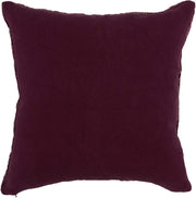 Benzara Square Fabric Throw Pillow with Embroidery, Purple