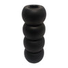 Sagebrook Home 18516-03 Wood, 7" Ribbed Votive Holder, Black