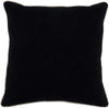Benzara BM228908 Textured Fabric Throw Pillow with Piped Edges, Black and Beige