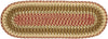 Earth Rugs C-24 Olive/Burgundy/Gray Oval Table Runner