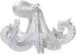 Benzara 6 Inches Polyresin Frame Octopus Figurine, Silver