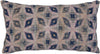 Benzara BM228730 Fabric Throw Pillow with Hand painted Printed Geometric Pattern, Blue