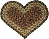 Earth Rugs C-57 Burgundy/Gray/Cream Heart Placemat 12``x17``