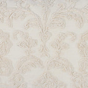 Benzara Rectangular Hand Embroidered Fabric Throw Pillow, White