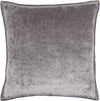 Benzara BM228791 Fabric Throw Pillow with Shine and Solid Color Pattern, Gray