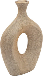 Sagebrook Home 13" Beaded Oval Vase Cut-Out, Champagne