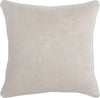 Benzara BM228819 Square Fabric Throw Pillow with Twill Weave Pattern, Off White