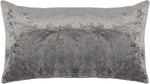 Benzara BM228796 Fabric Throw Pillow with Gleam and Solid Color, 26 X 5 inch, Gray