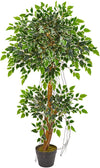 Nearly Natural 5544 4' Artificial Green Variegated Ficus Tree