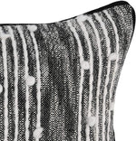 Benzara Rectangular Fabric Throw Pillow with Rug Accents, Gray