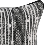 Benzara Rectangular Fabric Throw Pillow with Rug Accents, Gray