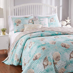 Greenland Home Ocean GL-2010BMSQ Quilt Set 3-Piece Full/Queen