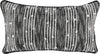 Benzara Rectangular Fabric Throw Pillow with Rug Accents, Gray