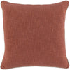 Benzara Square Fabric Throw Pillow with Textured Details, Orange