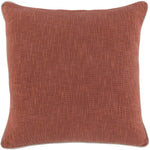 Benzara Square Fabric Throw Pillow with Textured Details, Orange
