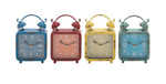 Benzara The Distressed But Colourful Metal Desk Clock 4 Assorted