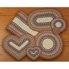 Earth Rugs C-300 Honey/Vanilla/Ginger Heart Trivet 8``x7``