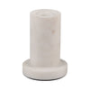 Sagebrook Home 17783-02 Marble, 4", Taper Candle Holder withFlat Base, White