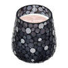 Sagebrook Home 80253-10 5" 18 Oz Santal Vanilla Mosaic Candle, Black