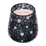 Sagebrook Home 80253-10 5" 18 Oz Santal Vanilla Mosaic Candle, Black