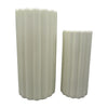 Sagebrook Home 17952-04 Ceramic, Set of 2 10/13?H Ribbed Vases, Cotton