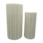 Sagebrook Home 17952-04 Ceramic, Set of 2 10/13?H Ribbed Vases, Cotton