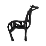 Sagebrook Home 17772-02 Metal, 13", Giraffe Illusion Sculpture, Black