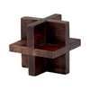 Sagebrook Home 17709-01 4", Cross Wooden Orb, Brown